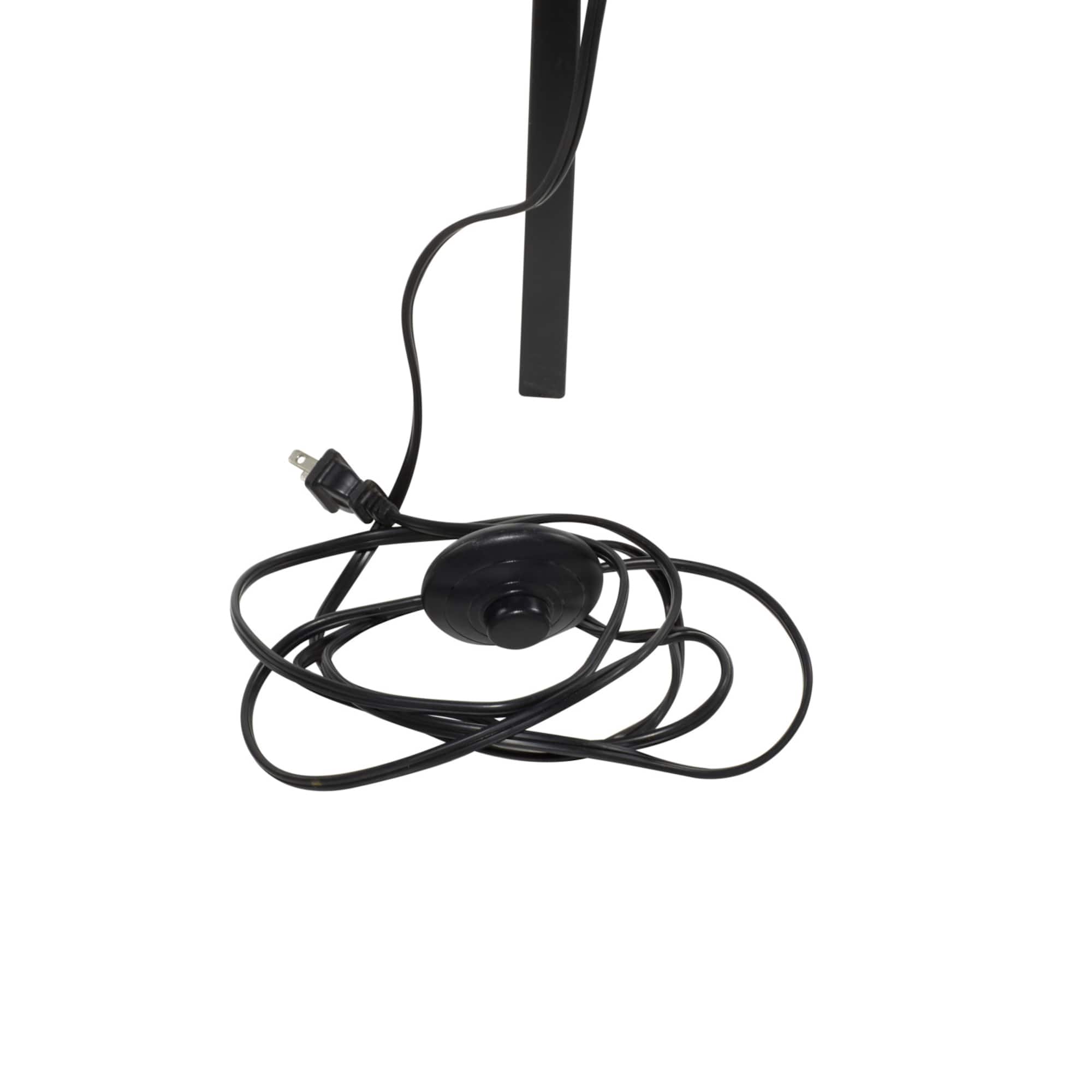 Black Wood Industrial Floor Lamp, 62" x 21" x 21"